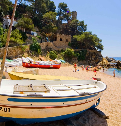 Bucht Sa Caleta in Lloret de Mar. Girona