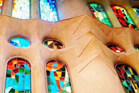 Detail of La Sagrada Familia in Barcelona