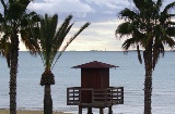 Platja El Garbí beach in Sant Carles de la Ràpita (Tarragona, Catalonia)