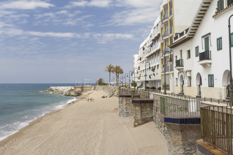 Vista de Sant Pol de Mar, na província de Barcelona (Catalunha)