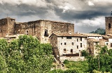 Imagem panorâmica de Santa Pau, em Girona (Catalunha)