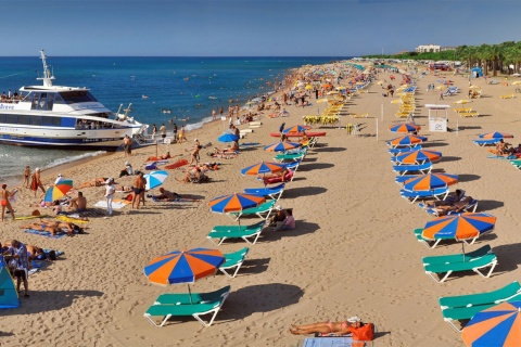 Plage de Santa Susanna, dans la province de Barcelone (Catalogne)