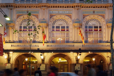 Außenansicht des Gran Teatre del Liceu in Barcelona, bekannt als El Liceu.