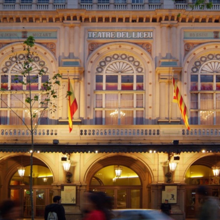 Exterior view of the Gran Teatre del Liceu in Barcelona, known as El Liceu.