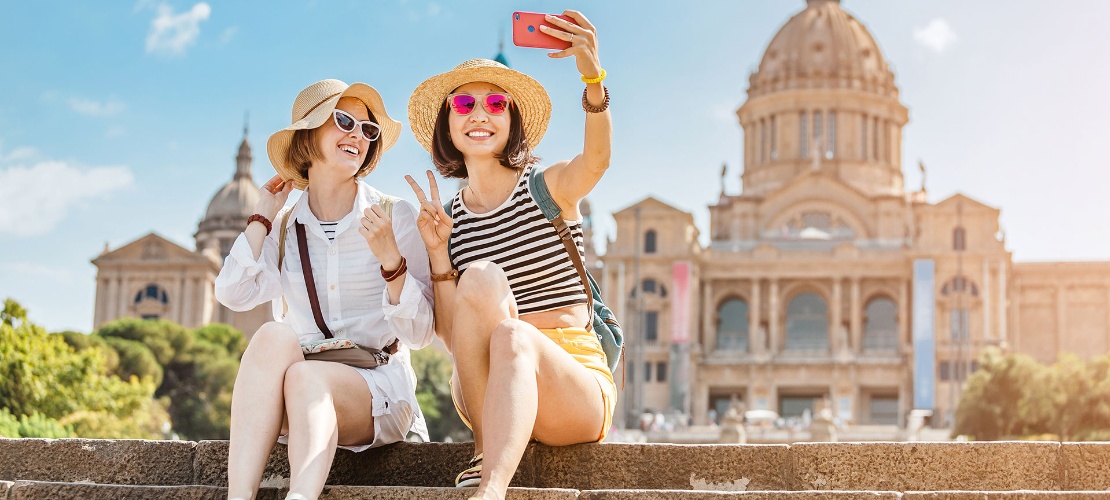 Tourists in Barcelona