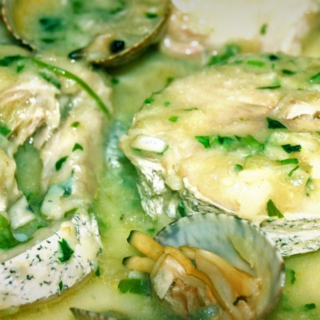 Fish in green sauce