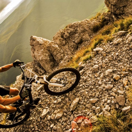 Ciclista de mountain bike