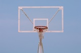 Detail eines Basketballkorbs