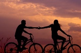 Couple cycling