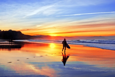 Surfing in Spain