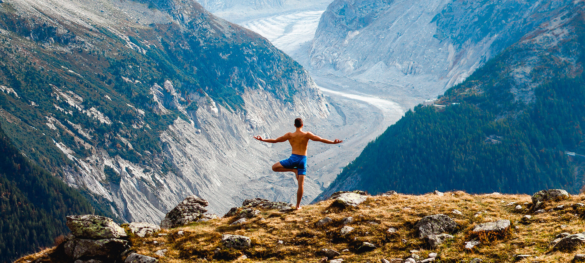 Yoga auf einem Berg Yoga auf einem Berg