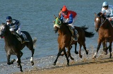 Corridas de cavalos na praia