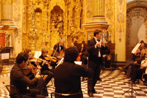 View of one of the concerts in the emblematic Sacred Chapel of El Salvador in Úbeda, during the 25th edition of the Festival. 