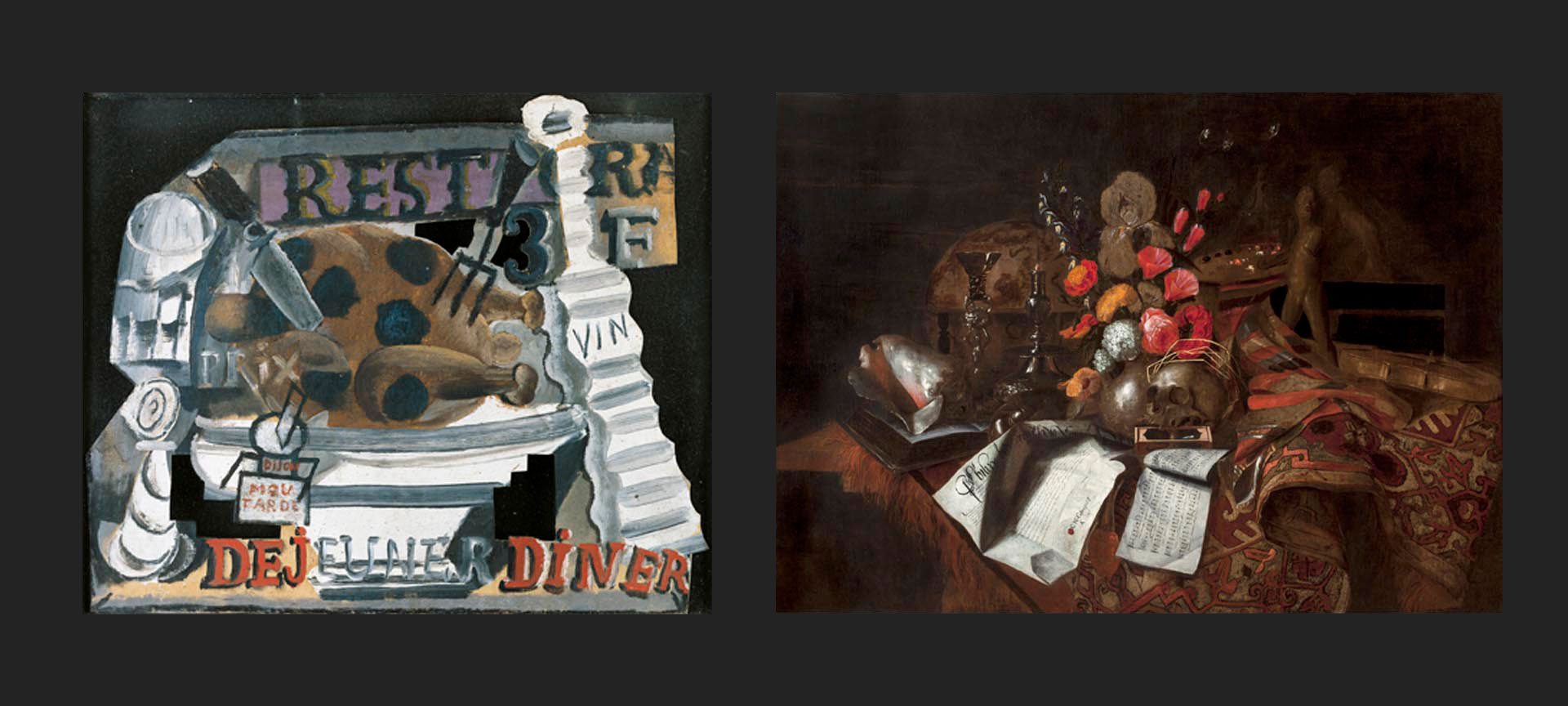 ‘Restaurant’ by Picasso and ‘Vanitas’ by Cornelius Norbertus Gijsbrechts ‘Restaurant’ by Picasso and ‘Vanitas’ by Cornelius Norbertus Gijsbrechts