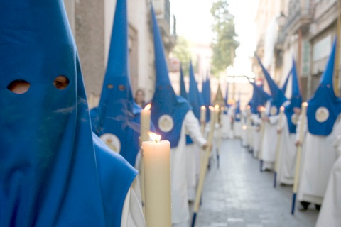 Penitents during Easter in Almería