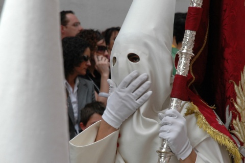 A penitent during Easter Week in Córdoba