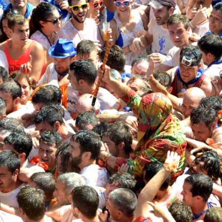 The traditional fiesta of the Cipotegato in Tarazona (Zaragoza, Aragon)