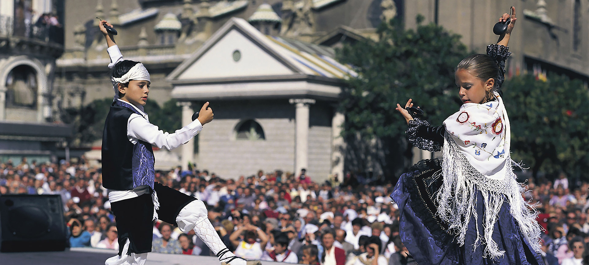 Regional dances during the fiestas of El Pilar Zaragoza