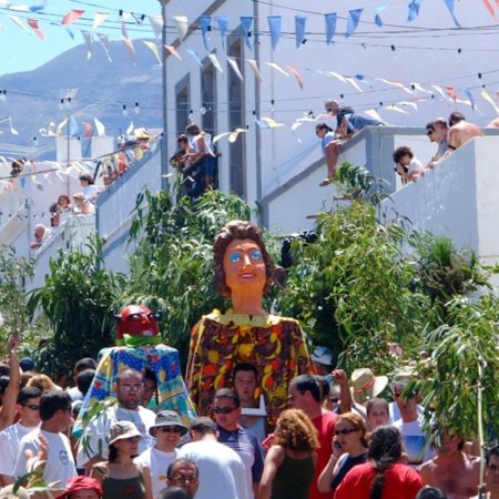 木の枝祭りでの踊りアガエテ、グラン・カナリア島