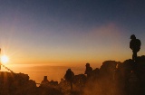 Senderista en el Parque Nacional del Teide