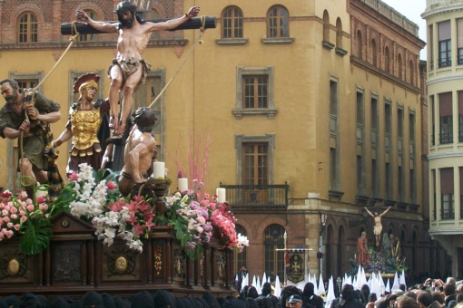 Procession with religious sculptures. Easter Week in León