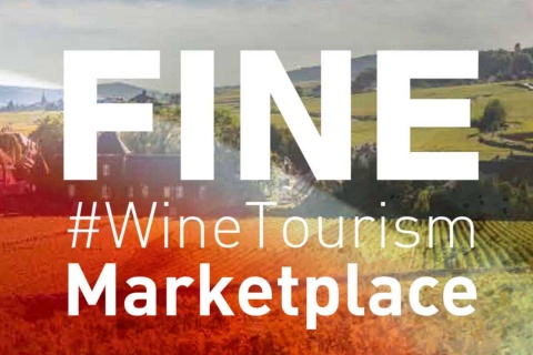 Detail of the poster for the FINE 2023 International Wine Tourism Fair
