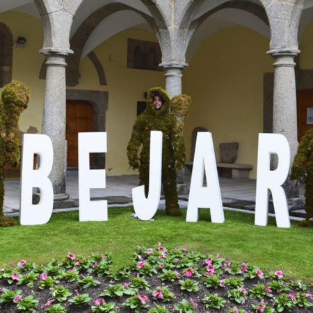 Moosmänner beim Fronleichnamsfest in Béjar (Salamanca, Kastilien-León)