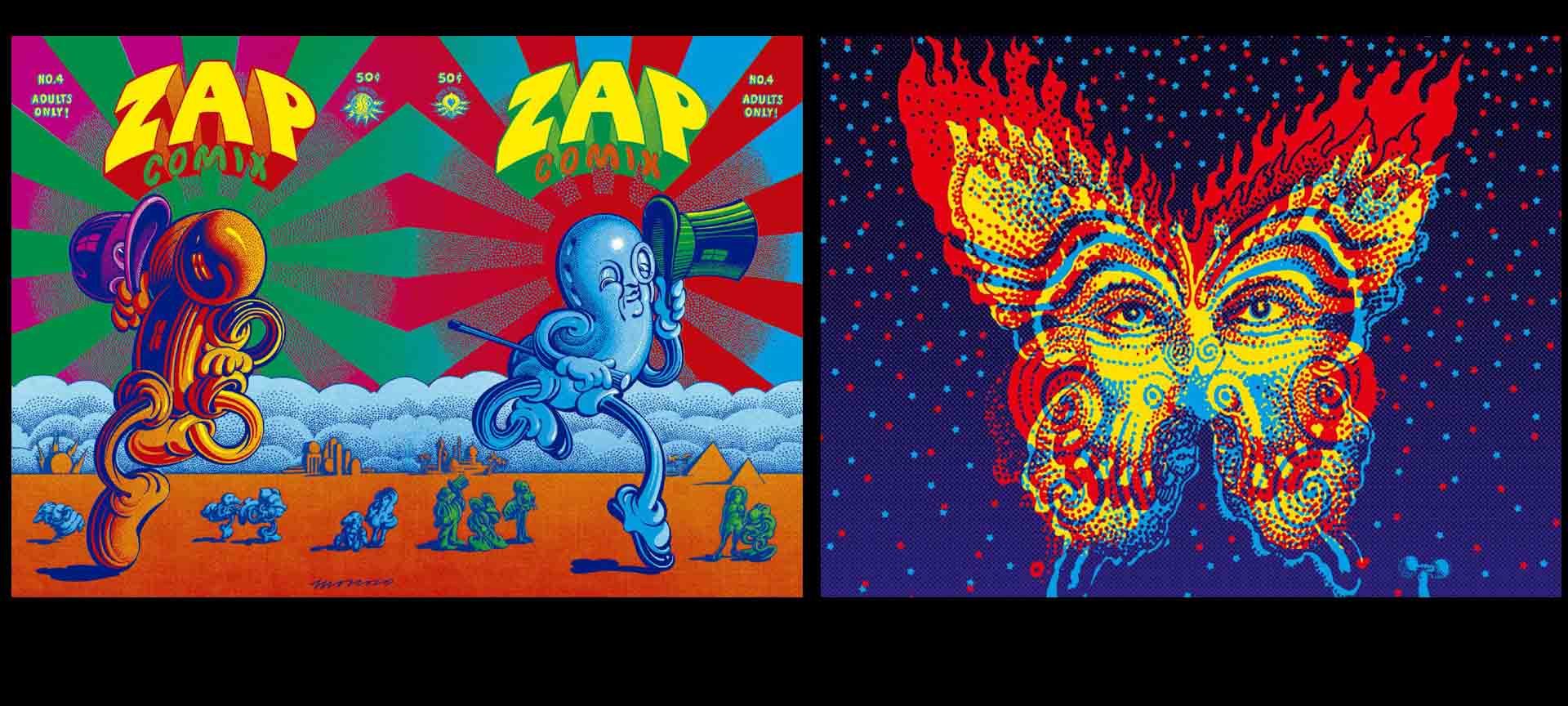 ビクター・モスコソ。Zap誌第4号(1969年)// モスコソ・コスモス(詳細)2021年 ビクター・モスコソ。Zap誌第4号(1969年)// モスコソ・コスモス(詳細)2021年