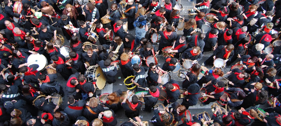 Joueurs de tambour dans la rue