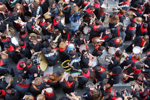 Tamborileiros na rua