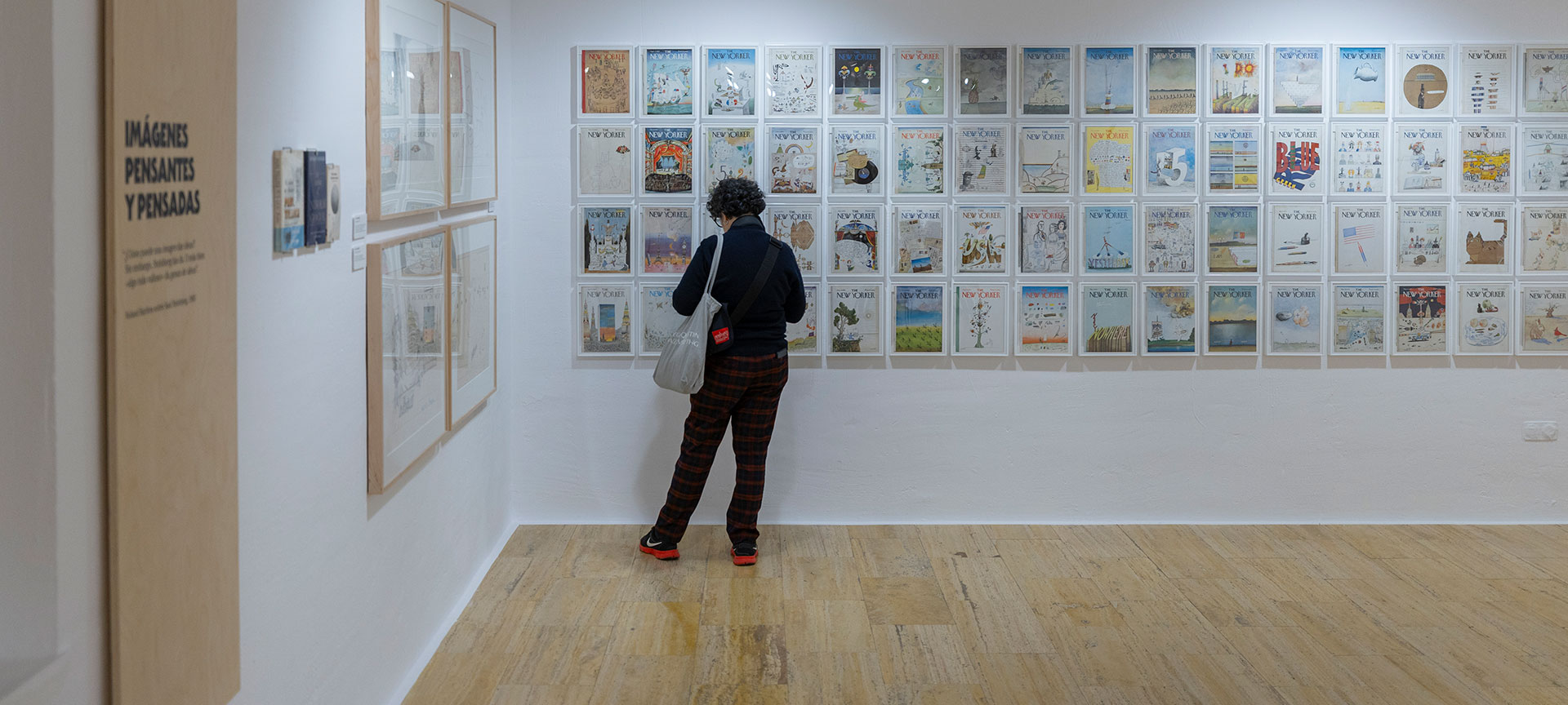 Vista della mostra «Saul Steinberg, artista», Museo di Arte Astratta Spagnola, Cuenca