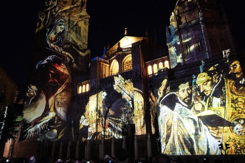 Videomapping beim Festival Toledo Lux Greco