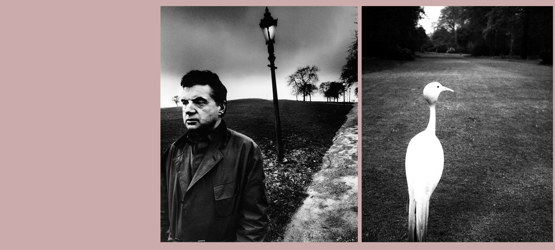 Links: Francis Bacon in Primrose Hill, London, 1963. / Rechts: Nachmittag in Kew Gardens, 1932 Links: Francis Bacon in Primrose Hill, London, 1963. / Rechts: Nachmittag in Kew Gardens, 1932