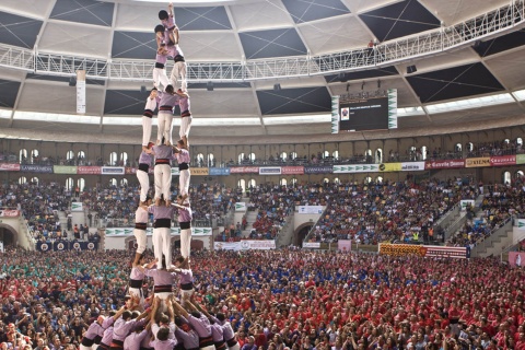 Castells (human towers) competition in Tarragona