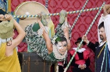 Spectacle au cours de la Festa del Renaixement de Tortosa (province de Tarragone, Catalogne)
