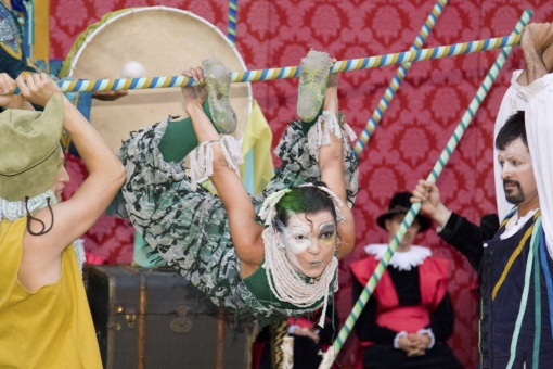 Spectacle au cours de la Festa del Renaixement de Tortosa (province de Tarragone, Catalogne)