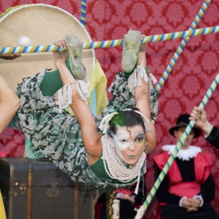 Spectacle au cours de la Festa del Renaixement de Tortosa (province de Tarragone, Catalogne)
