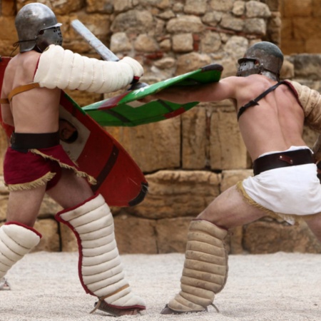 Représentation de « Munera gladiatora » lors du festival « Tarraco Viva » de Tarragone
