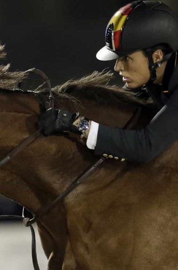 Pilar Cordón lors de sa participation au Concours international de sauts d