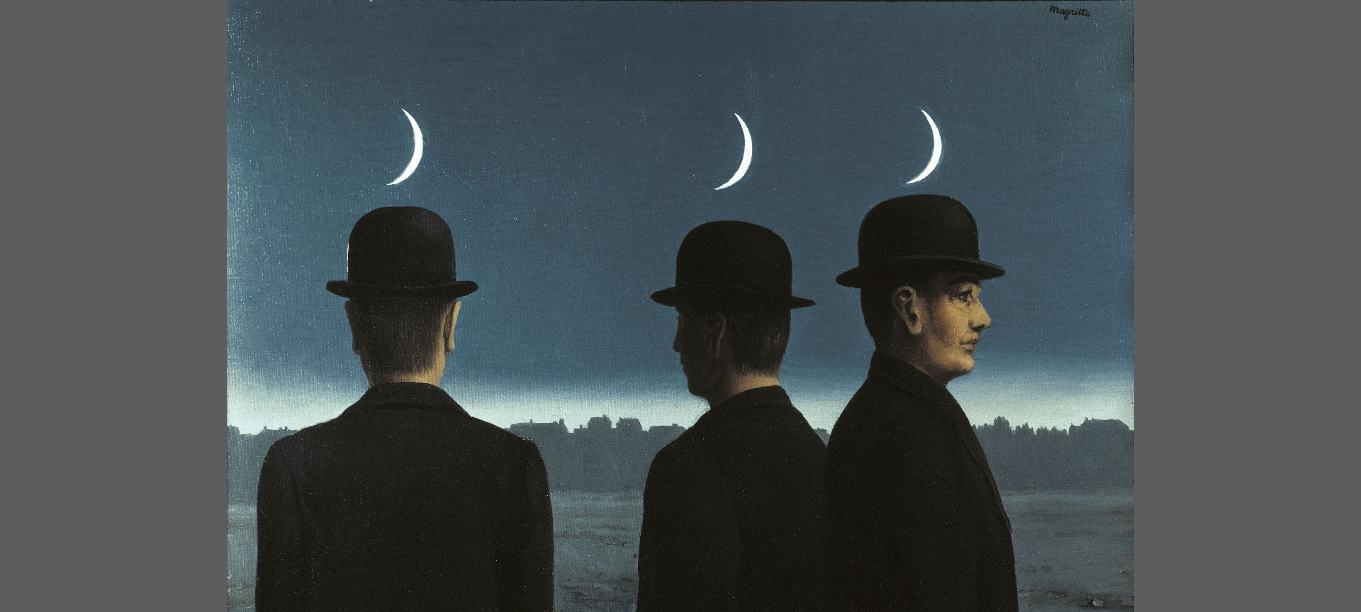 René Magritte, The Masterpiece or the Mysteries of the Horizon, 1955. Frederik R. Weisman Art Foundation, Los Ángeles. René Magritte René Magritte, The Masterpiece or the Mysteries of the Horizon, 1955. Frederik R. Weisman Art Foundation, Los Ángeles. René Magritte