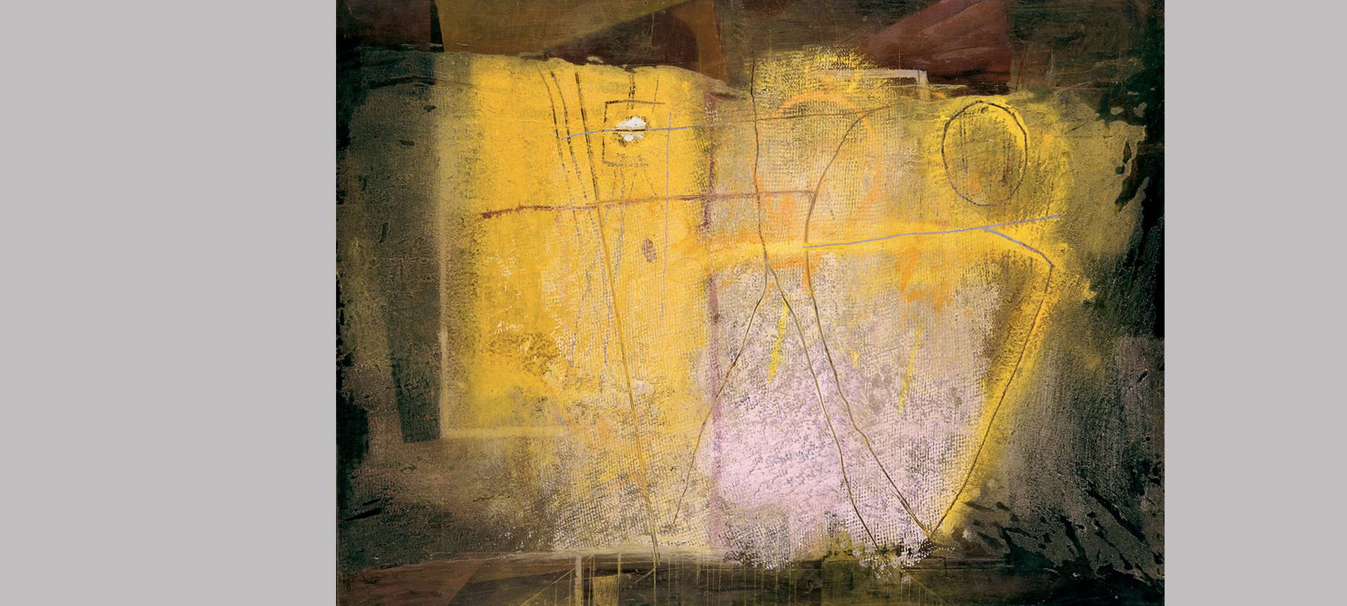 El grito. Amarillo y violeta / Técnica mixta sobre tela / 97 × 130 cm. El grito. Amarillo y violeta / Técnica mixta sobre tela / 97 × 130 cm.