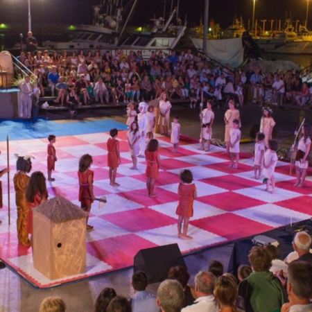 Human chess game in Xàbia, Alicante, Region of Valencia