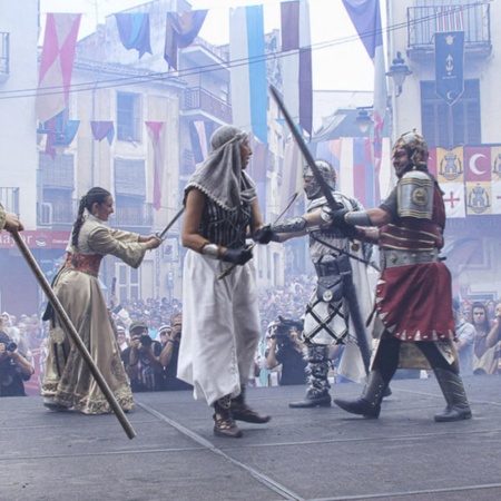The famous Ambaixades (symbolic representation of the clash of two cultures that led to brotherhood between the two sides) at the Festival of Moors and Christians in Ontinyent