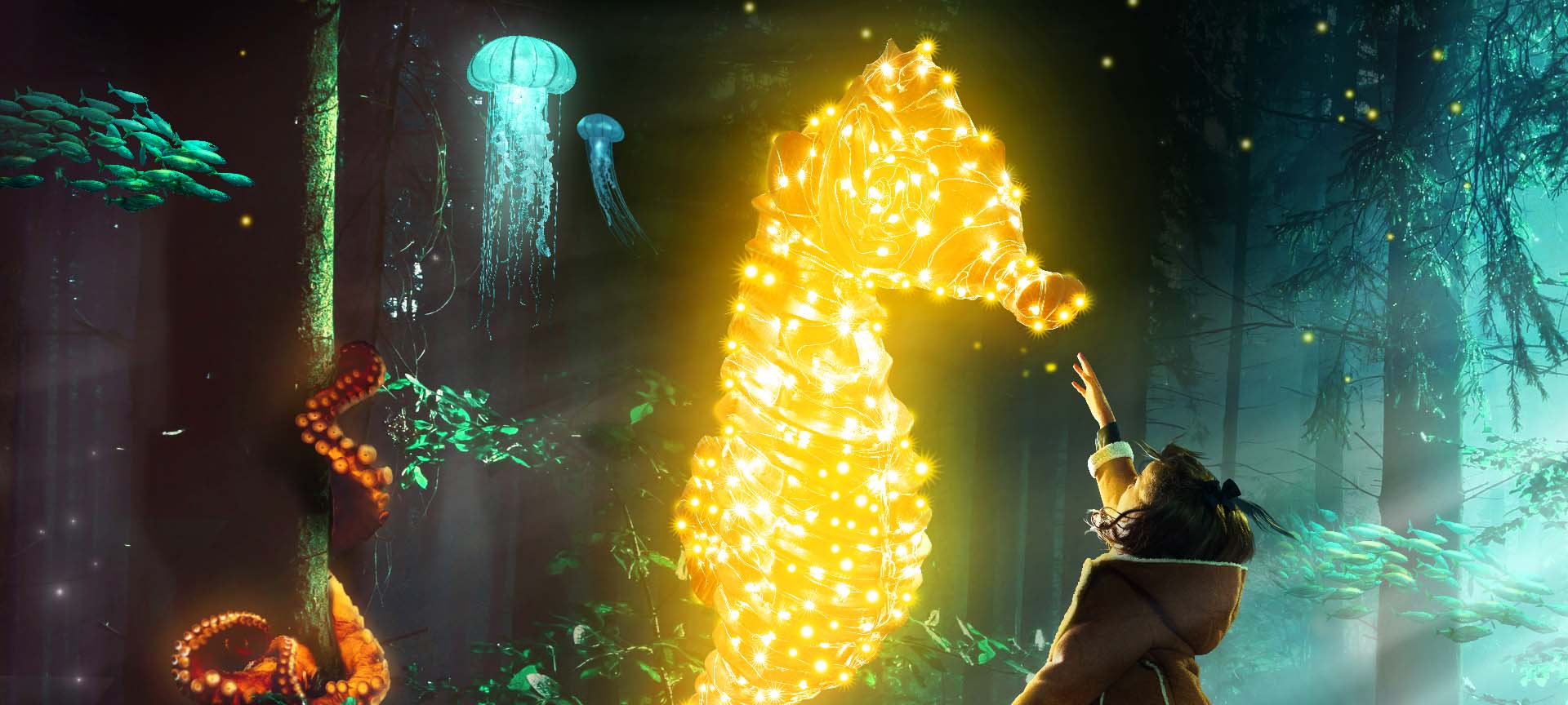 Recreation of the show Naturaleza Encendida Recreation of the show Naturaleza Encendida