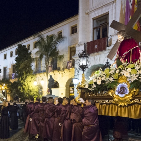 Procesión del Encuentro en la Semana Santa de Gandía (Valencia)