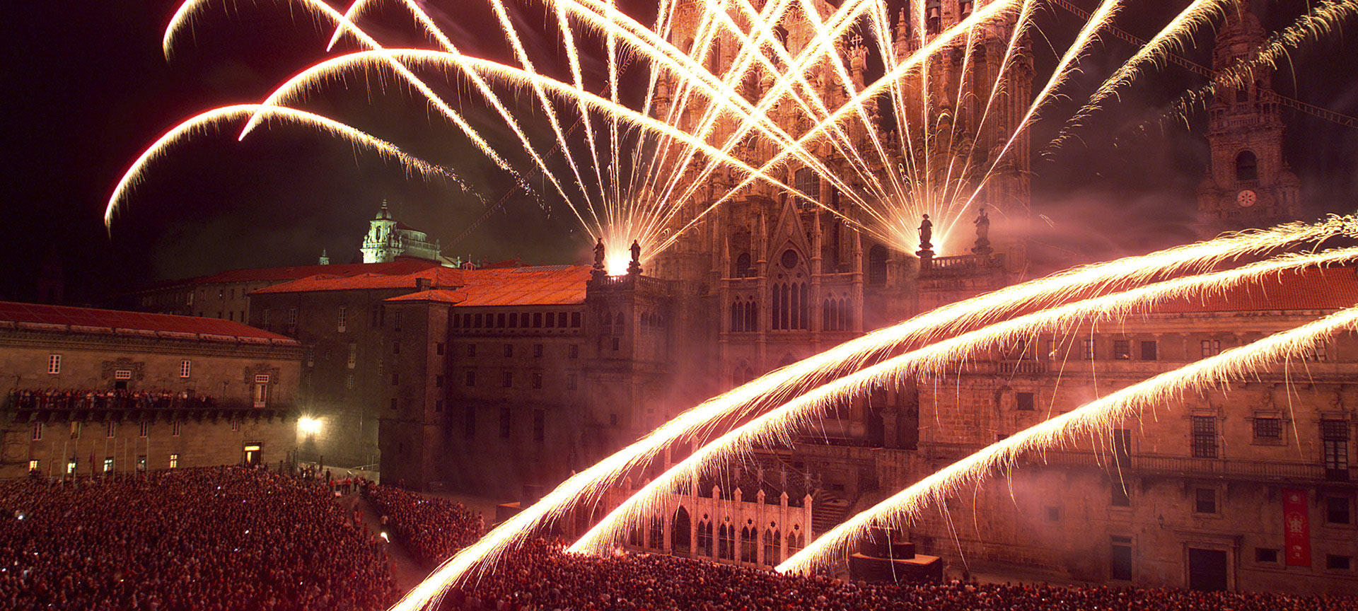 Fireworks to celebrate the Festival of Santiago Apóstol