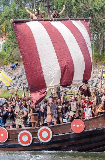 Sbarco nella Processione vichinga di Catoira