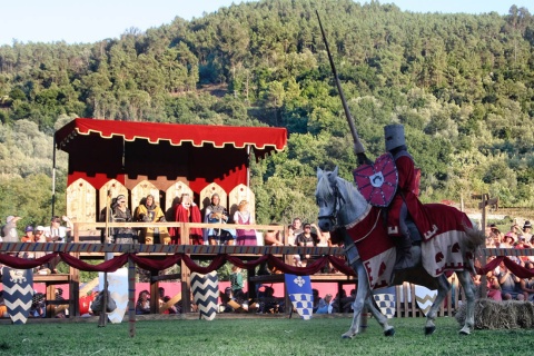 Jousting in the Festa da Istoria (History Festival) of Ribadavia (Ourense, Galicia)