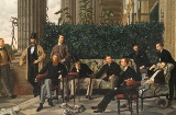 James Tissot, « Le Cercle de la rue Royale », 1866 Huile sur toile, 175x281 cm. Paris, Musée d'Orsay