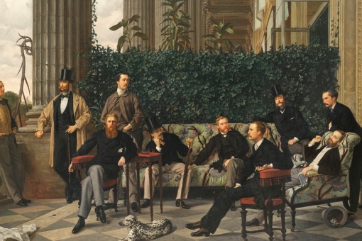 James Tissot, "El Círculo de la Rue Royale", 1866 Óleo sobre lienzo, 175x281 cm. París, Musée d’Orsay